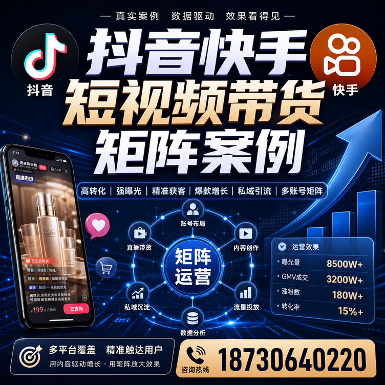 巴中短视频带货团队多平台矩阵自动分发案例