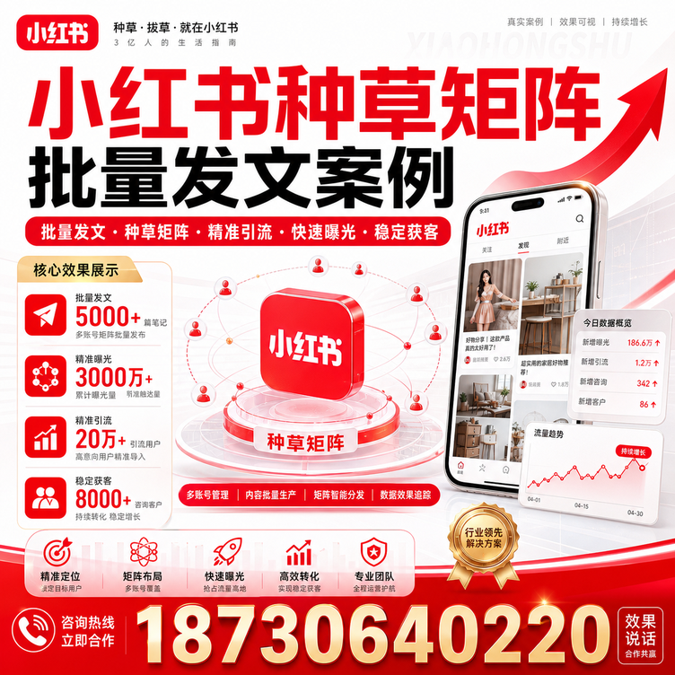 巴中小红书种草矩阵批量发文案例